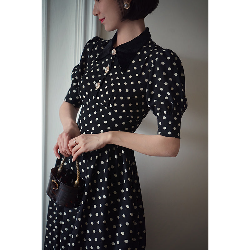 retro polka dot dress