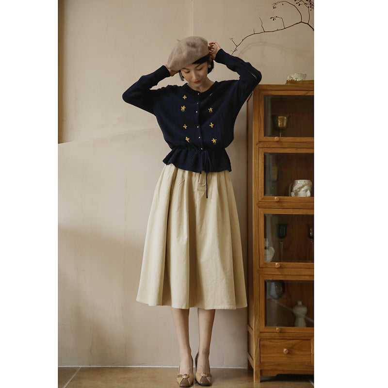 Lady Corduroy Umbrella Skirt