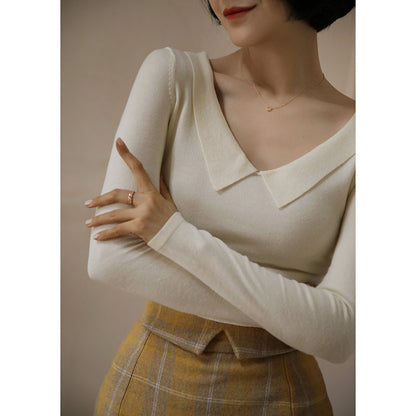 Lady's elegant slim knit