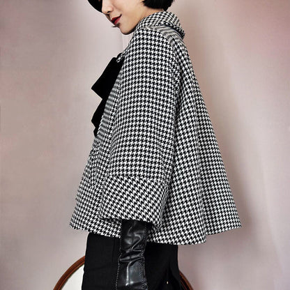 Houndstooth Plaid Classical Wool Jacket