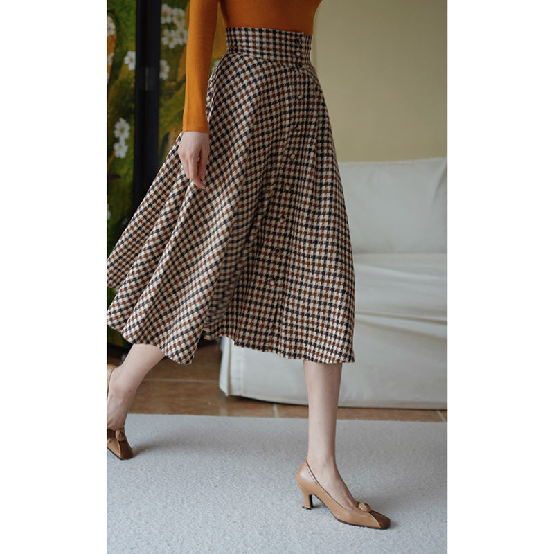 British plaid hepburn skirt