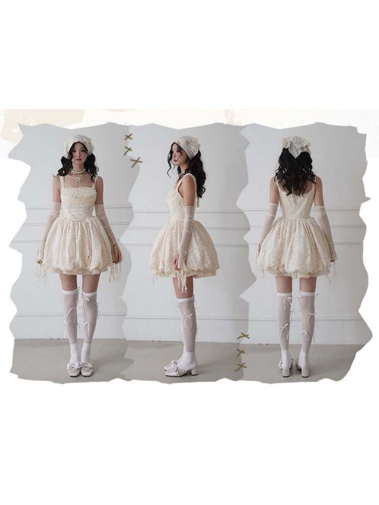 Niche Strap Princess Puff Dress【s0000008139】