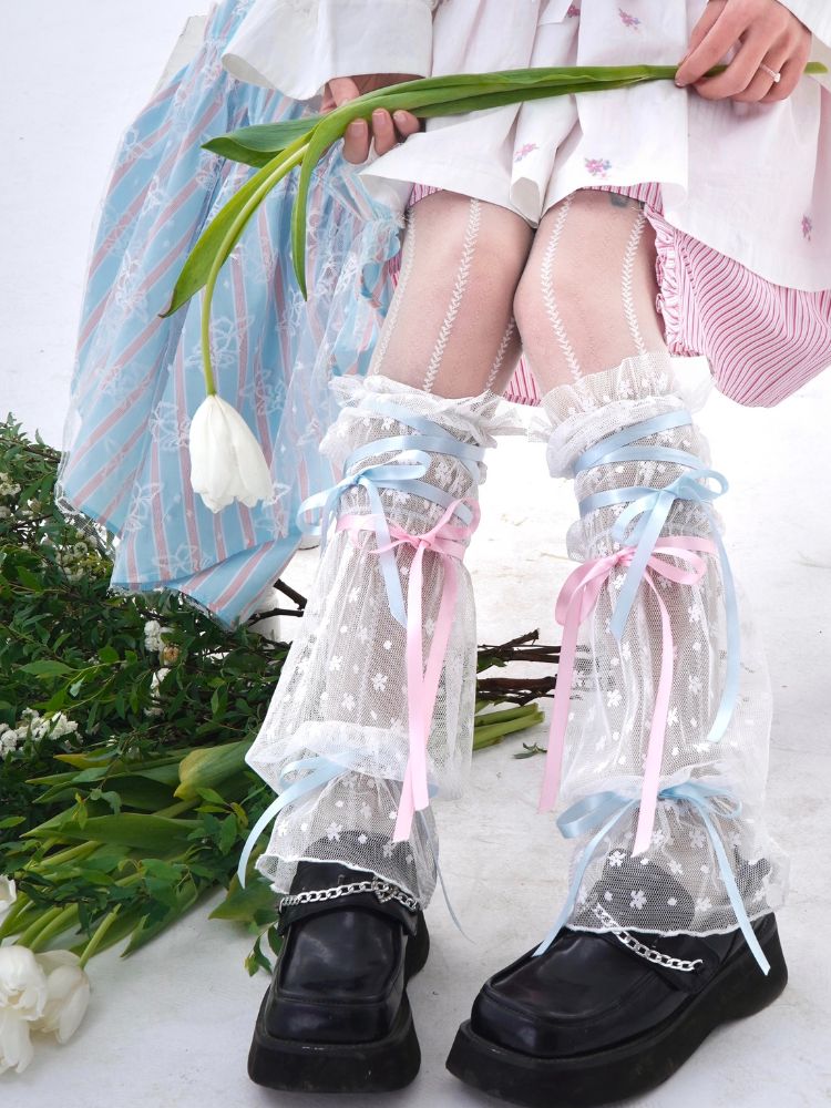 French ribbon ballet socks【s0000001626】