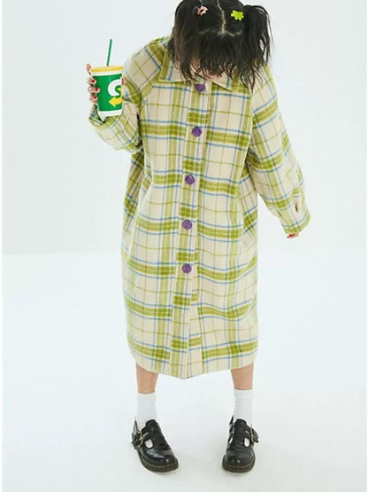 Long Sandwich Warm Tweed Coat【s0000006236】