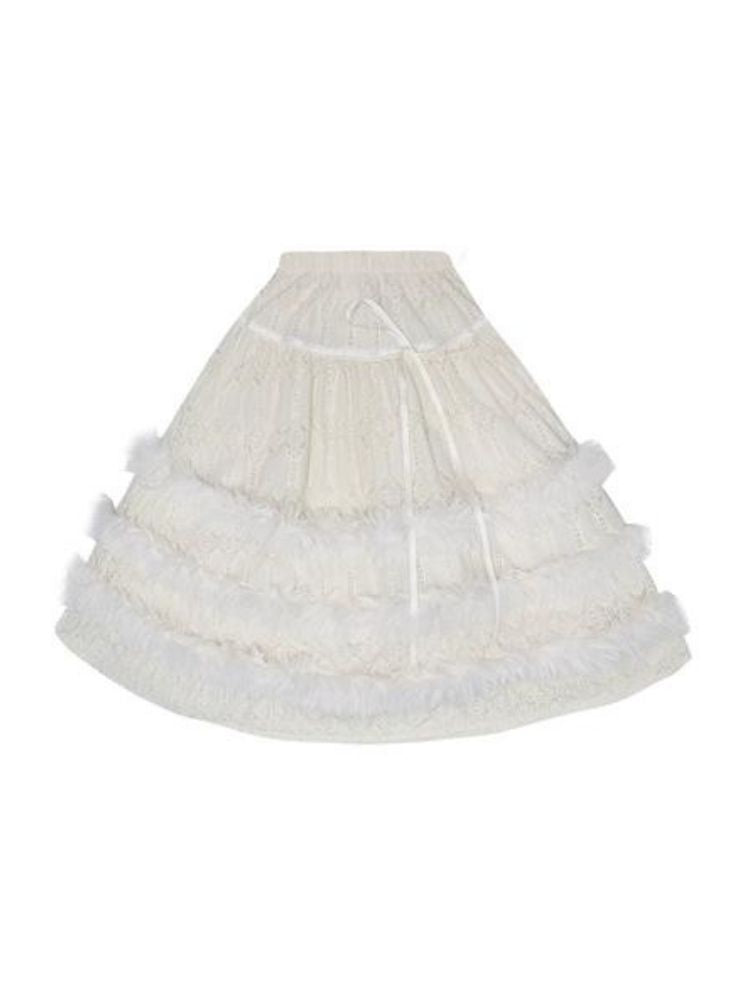 Lace Delicate Missy Long Half Skirt【s0000004906】