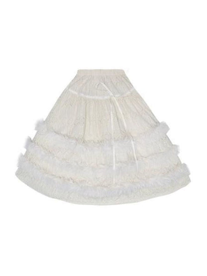Lace Delicate Missy Long Half Skirt【s0000004906】