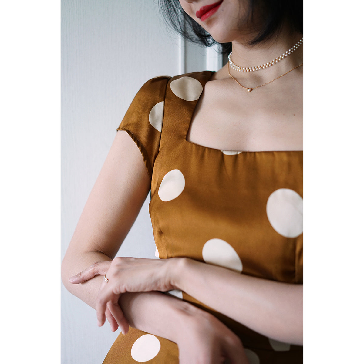 Duchess polka dot vintage blouse