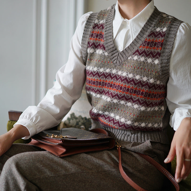 Nordic Fair Isle Pattern Vest