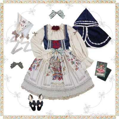 Miss Point - Praise of Abundance - Bavarian Velvet Lolita Jumper Dress