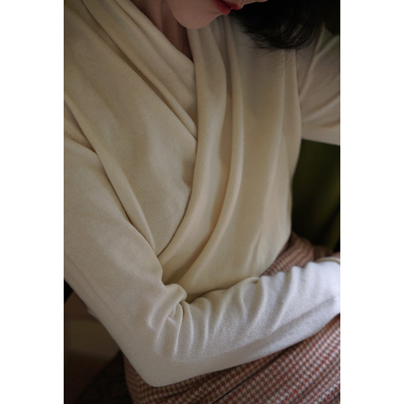 Ivory lady cache-coeur knit