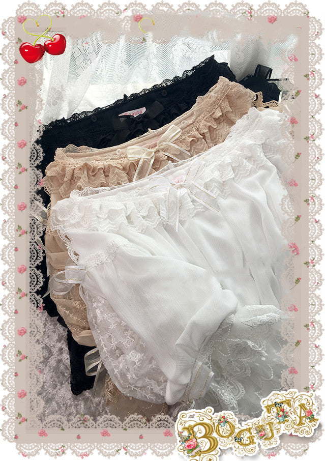 Boguta - Heidi Series - Classic Lace Puff Sleeves Blouse