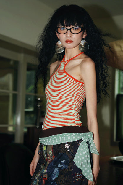 Vintage Dual-Sided Color Knit Tank Top