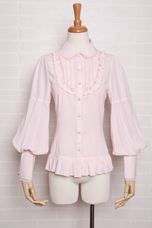 Yilia - Elegant Lamb Sleeve Chiffon Lolita Blouse