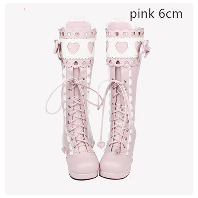 Angelic Imprint - Sweet Multicolor Thick Heel Lolita Boots