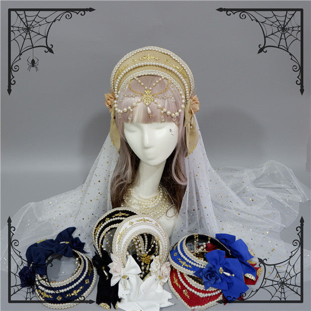 Fox Cherry-Lolita Palace Retro Gorgeous Flowers Headdress