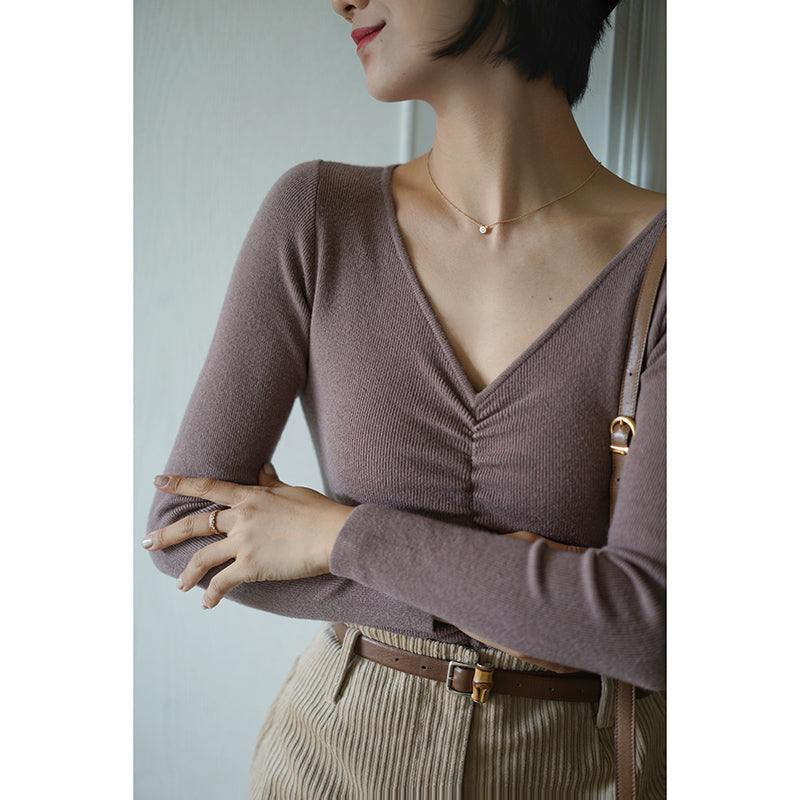 Retro slim knit for ladies