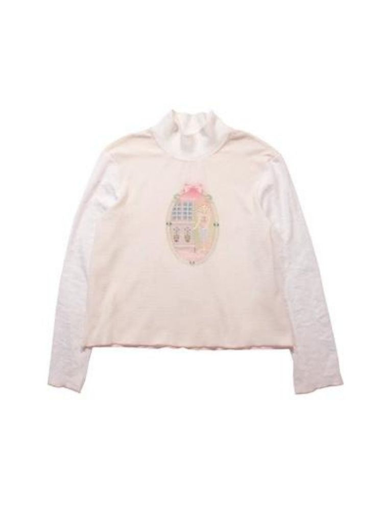 Half turtleneck cotton bottoming shirt 【s0000003604】