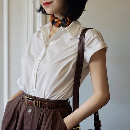 Western lady's vintage white blouse