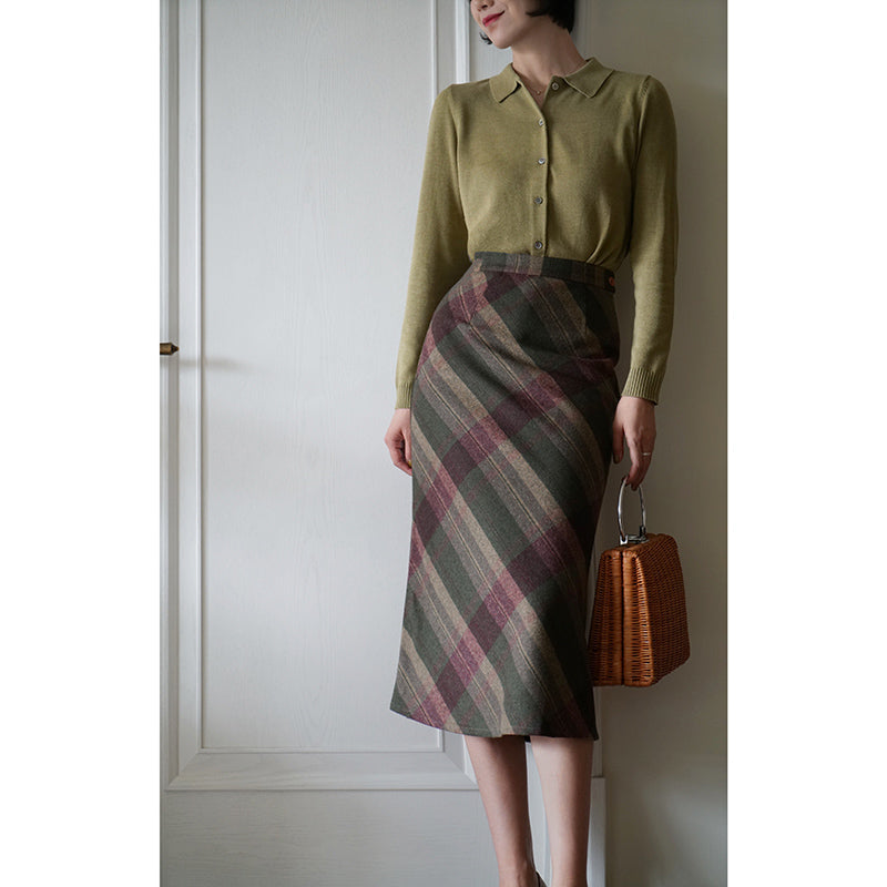 British plaid elegant skirt