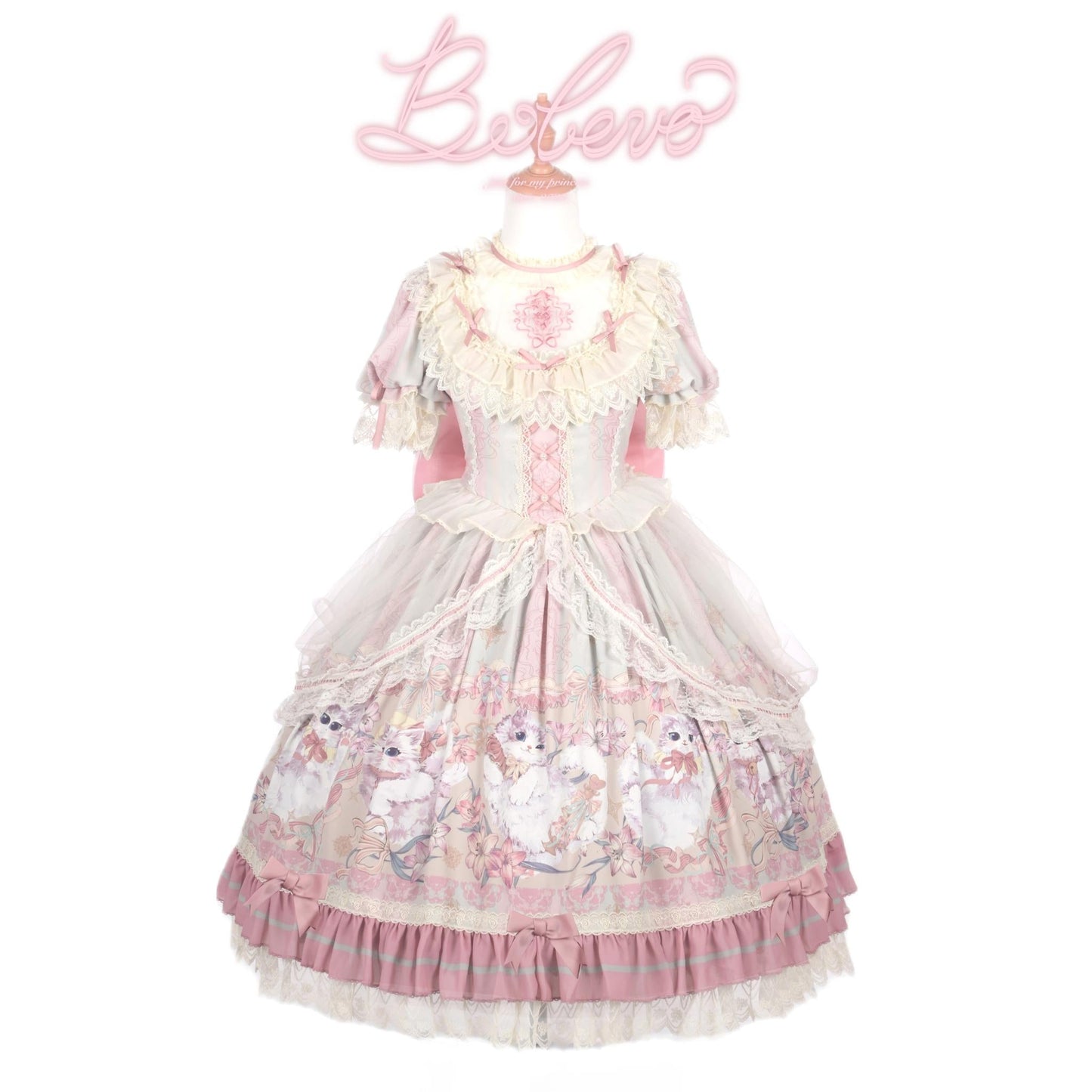 Bolero - Liliana Cat - Sweet Lolita Gorgeous OP Dress with Soft Lace & Organza