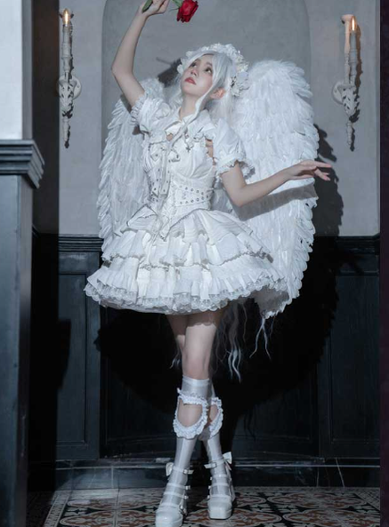 OCELOT - Contract Cross - Gothic Sweet Lolita Short Dress