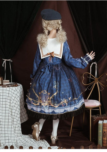OCELOT - Classic Lolita OP Sailor Collar Elegant Lolita Dress