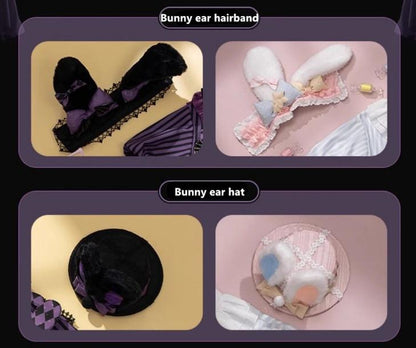 Forest Fluorescent Carps - Ouji Lolita OP Dress Circus Lolita Strip Prince Suit