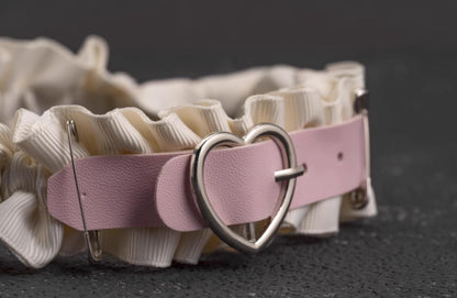 Strange Sugar - Sweet Lolita KC White Pink Ruffled Hairband Accessories