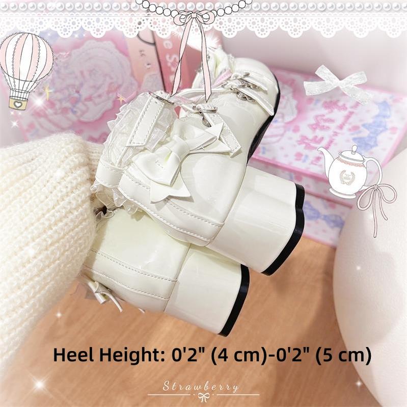 The Season of Booming Flowers - Showa Dreamland - Sweet Lolita Heels, Cute Claw-Shaped Heels