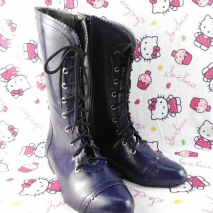 Antaina - Elegant Lolita Heel Boots Heel Shoes Multicolor