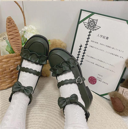 Sheep Puff - Mei Lulu - Lolita Japanese Lace Single Shoes