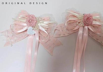 The Accessories' Story - Satin Ballet - Sweet Lolita Headdress Feather Bow