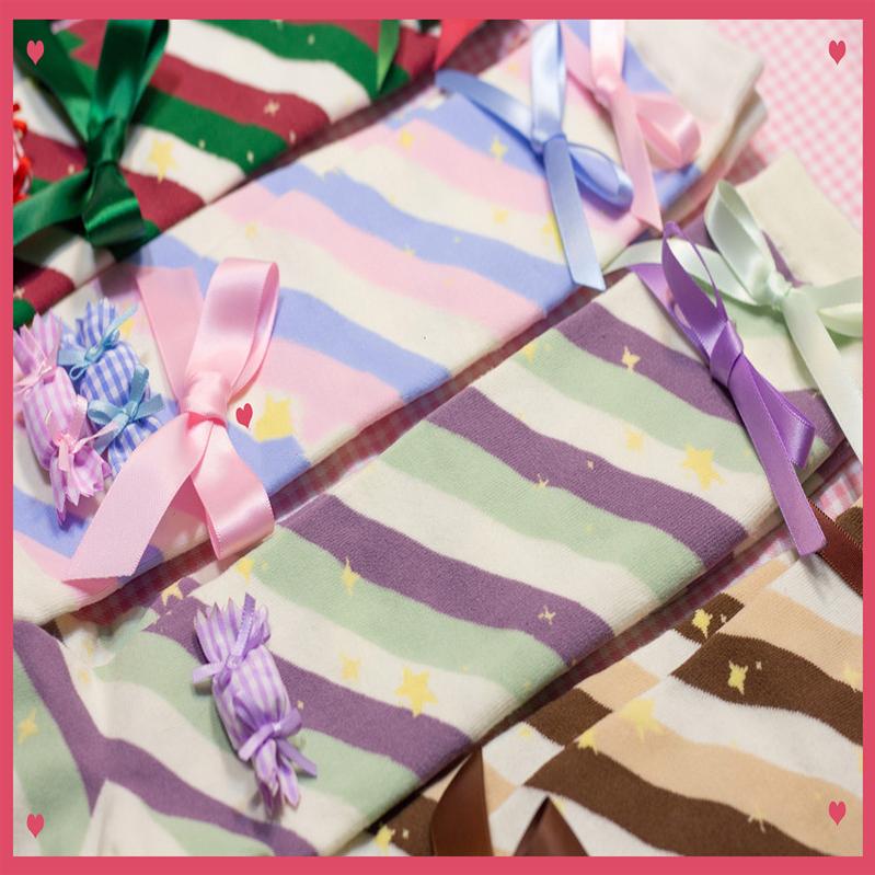 Yukine's Box - Macaron Lolita Cute Stripe Socks