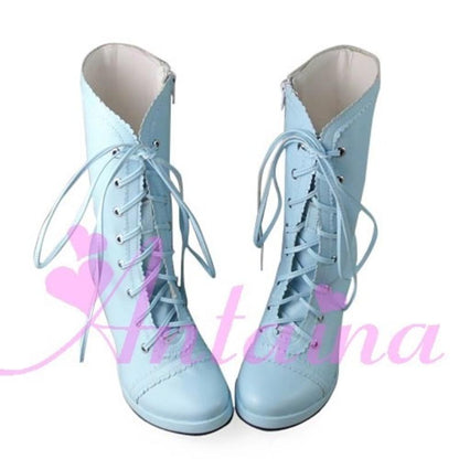 Antaina - Elegant Lolita Heel Boots Heel Shoes Multicolor
