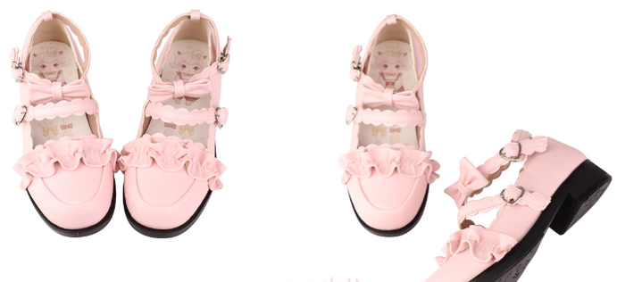 Sheep Puff - Kawaii Lolita Shoes Multicolors