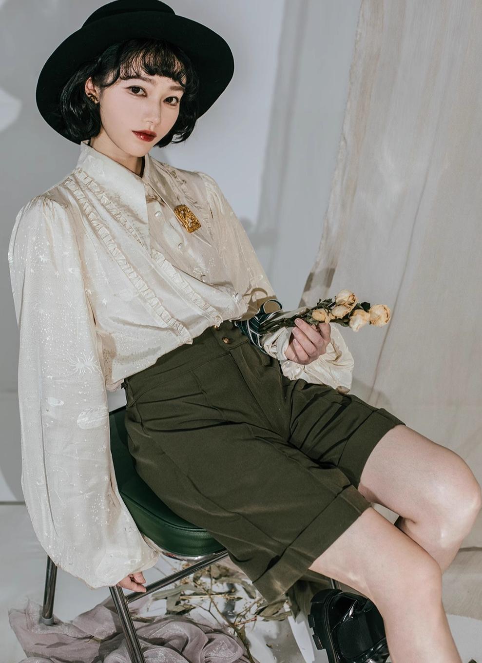 ZJstory - Starry for You - Vintage Lolita Shirt American Retro Style Blouse