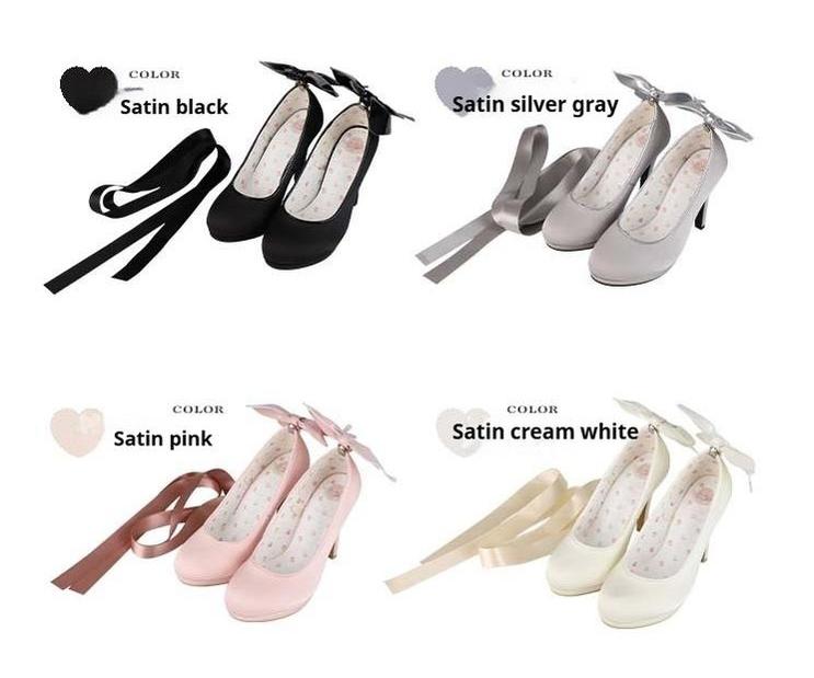 Pure Tea For Dream - Butterfly Specimen - Ballet Style Lolita Shoes Elegant Platform Lolita Heels
