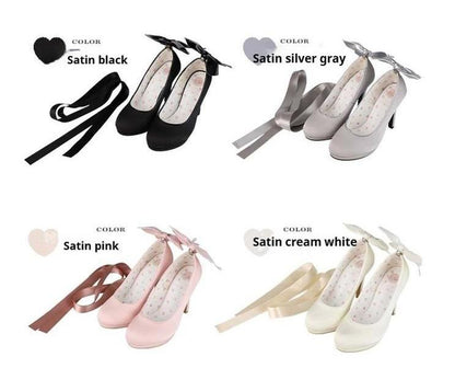 Pure Tea For Dream - Butterfly Specimen - Ballet Style Lolita Shoes Elegant Platform Lolita Heels