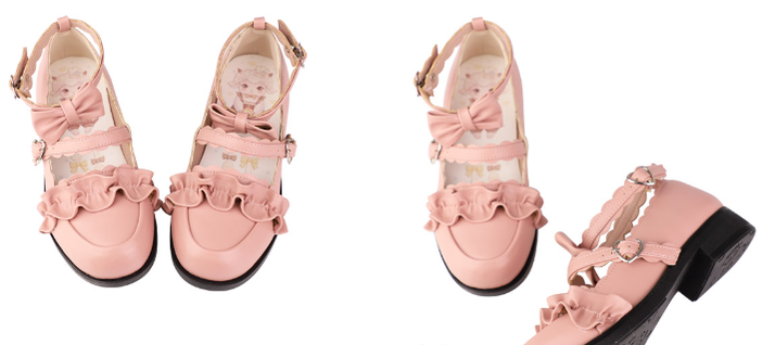 Sheep Puff - Kawaii Lolita Shoes Multicolors