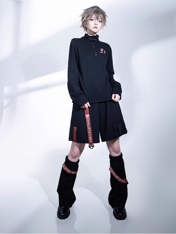 Princess Chronicles - Nameless Blade - Waste Soil Ouji Lolita Black Shorts and Leggings