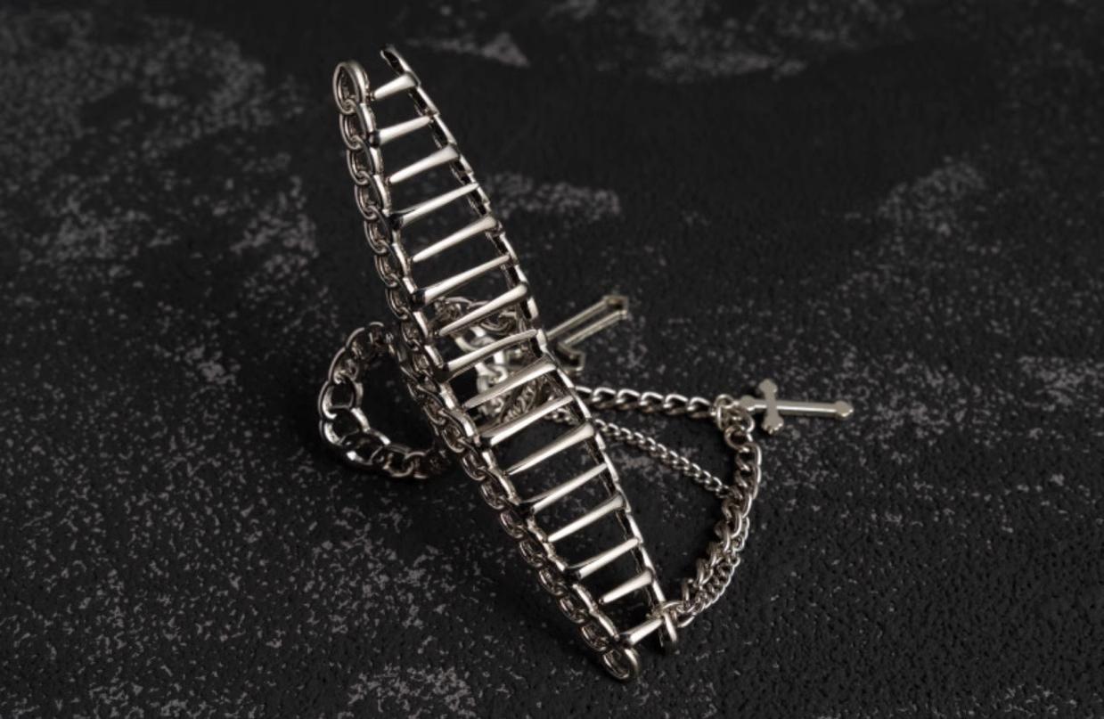 Strange Sugar - Gothic Lolita Hair Clip Alloy Bow Cross Lolita Claw Clip Accessories