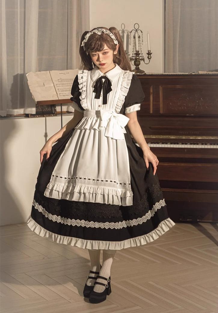 Sweet Date - Halloween Gothic Lolita OP Maid Lolita Dress Elegant Lolita OP