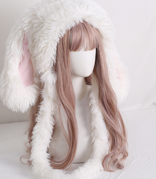 Xiaogui - Kawaii Lolita Plush Rabbit-Eared Hat