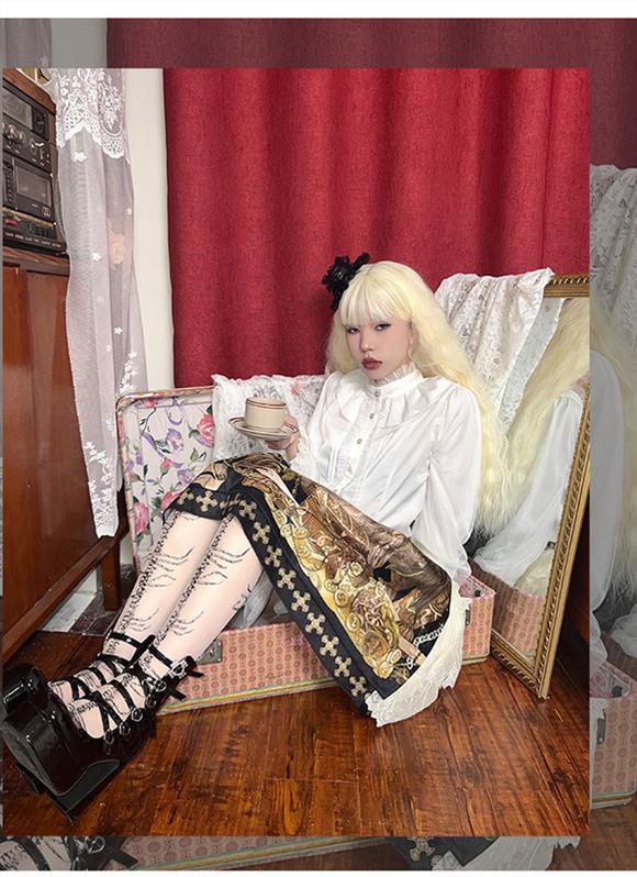 Pure Tea For Dream - Cross Buckle Punk Lolita Shoes