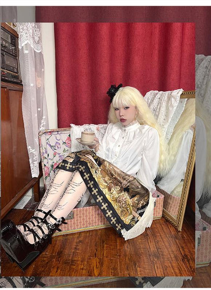 Pure Tea For Dream - Cross Buckle Punk Lolita Shoes