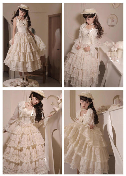 MEEKWIND - Miss Flora - Elegant Lolita Bodice Suit Tiered Skirt