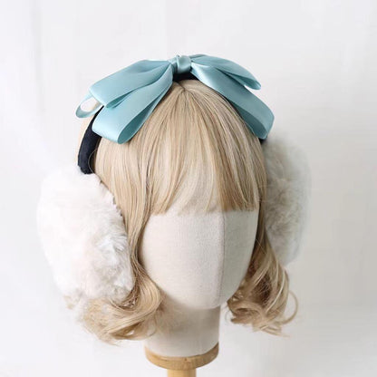 Xiaogui - Winter Lolita Earmuff Bow Plush Earmuff Ear Protector