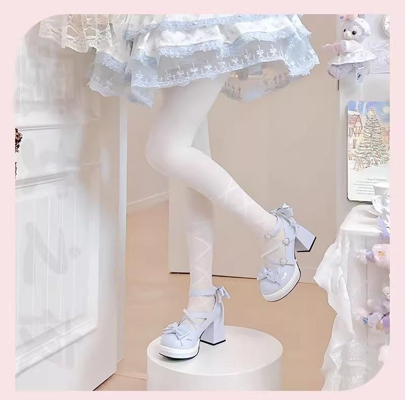 Witch's Night - Crush Complex - Sweet Lolita Heel Shoes, Pearls & Bows