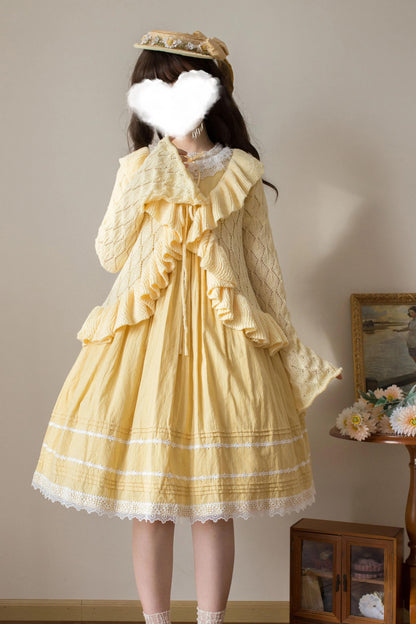MIST - Sunset Bouquet - Elegant Lolita Cardigan, Flounce Hem