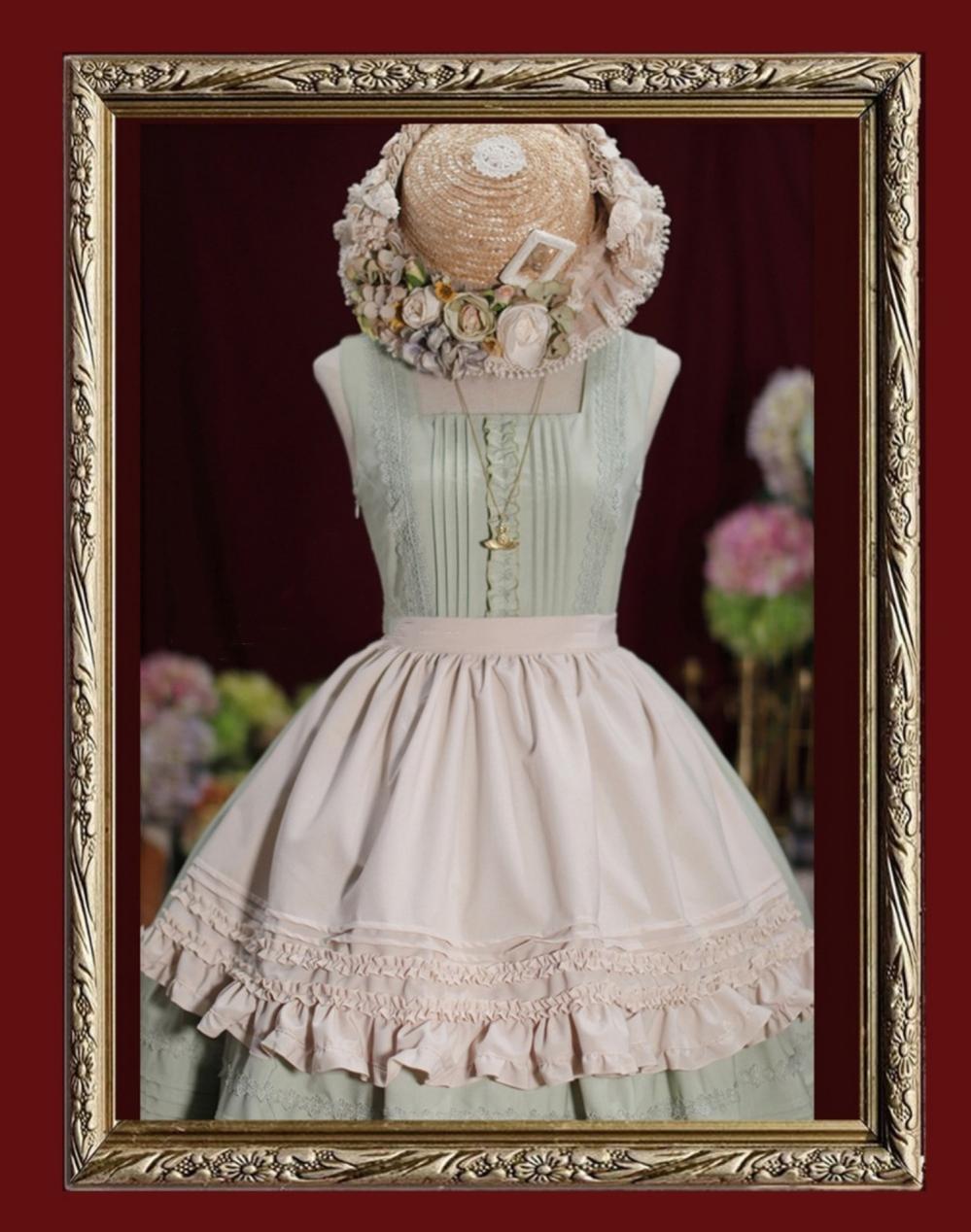 Tiny Garden - Nocturne Reminiscence - Elegant Lolita JSK Dress Multi-Wear Apron Dress Set